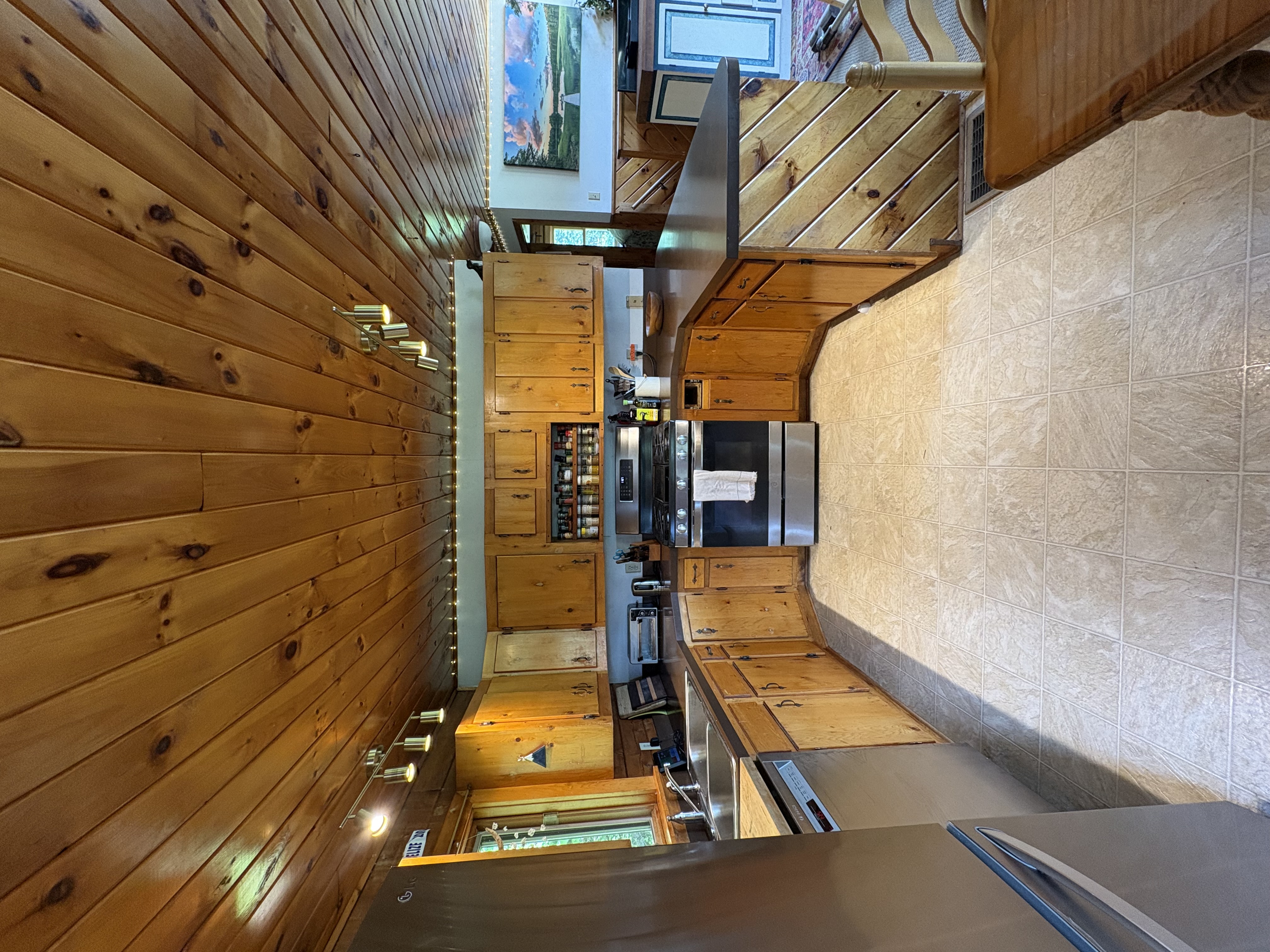 Propane stove and modern kitchen appliances